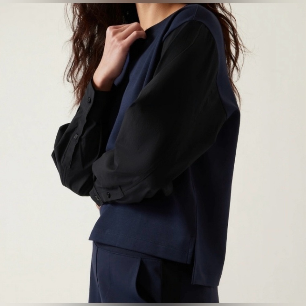 Athleta Harlow Hybrid Top, petite small